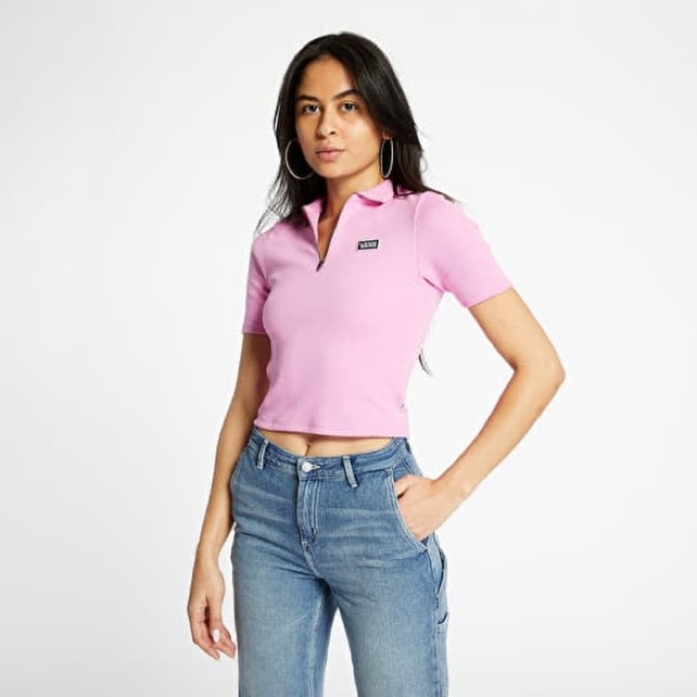 Women Vans Polo Cropped Top